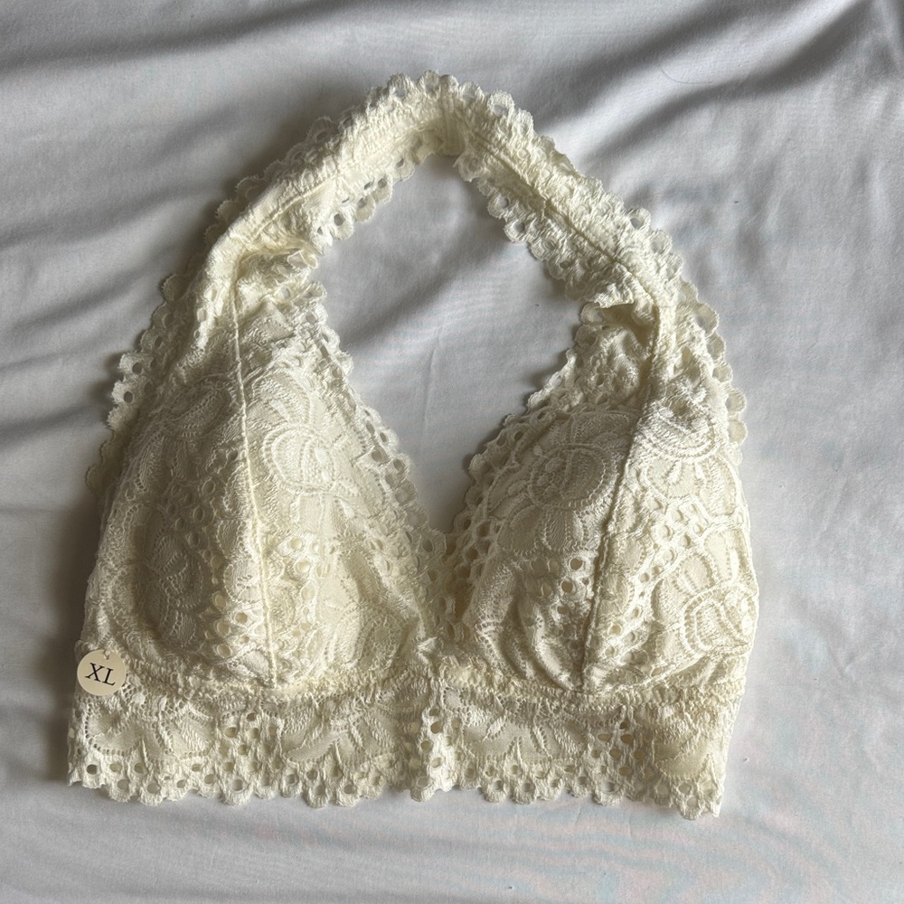 Aeropostale Lace Bralette- Cream